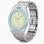 Premium Stainless steel Silver Watch Strap & Case for Swatch Royal Pop