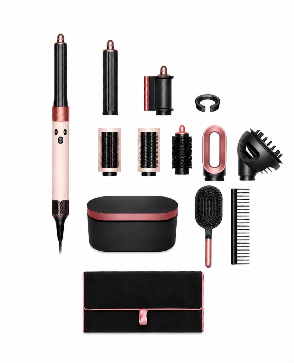 Dyson Airwrap™ Complete Long Multistyler & Hair Dryer + Styling Comb and Brush - Ceramic Pink/Rose Gold (Includes Travel Case & Extra Attachments)