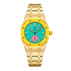 Premium Golden Strap & Case for Swatch Royal Pop