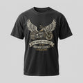 Highway Legends 1971 Vintage Motorcycle Heavyweight T-Shirt - Washed Charcoal